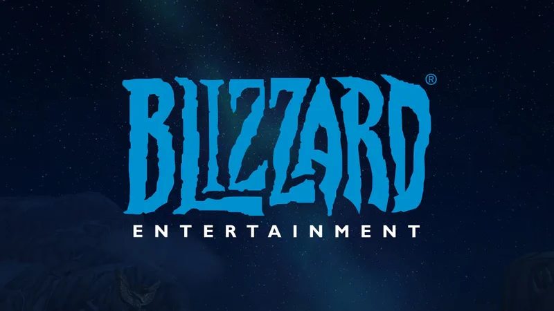 Blaues Blizzard-Entertainment-Logo vor dunklem Sternenhimmel